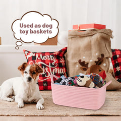 OIASKET small rope-handled storage basket ideal for toys.