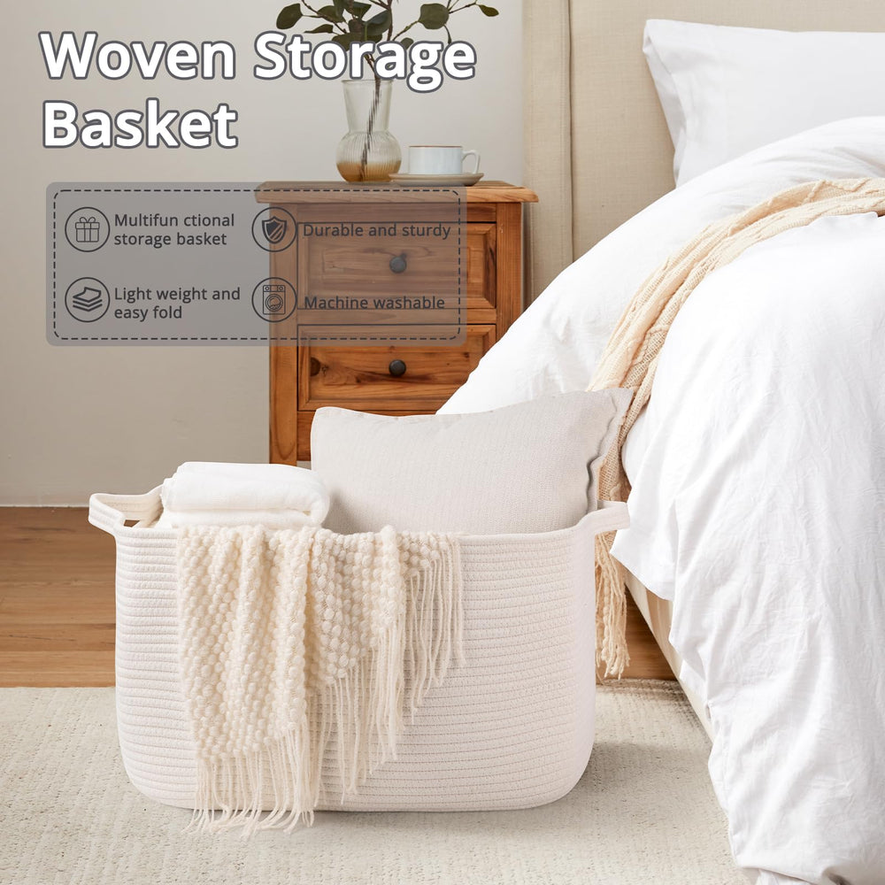 OIASKET closeup shows natural cotton rope texture for gentle daily use.