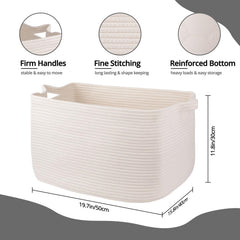 OIASKET white storage basket for toy storage keeps playthings neatly accessible.