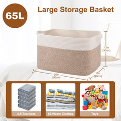 OIASKET woven bin for kids' toys and plushies.