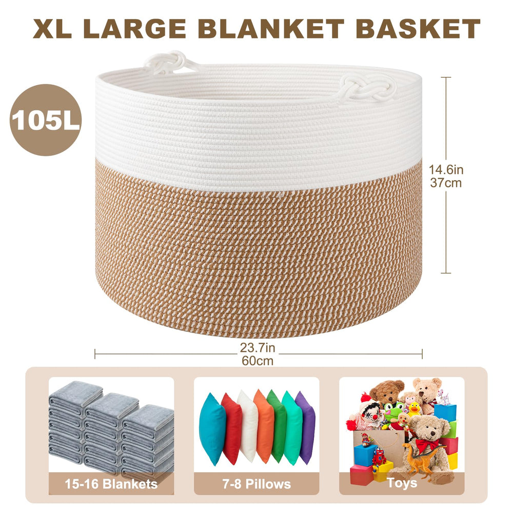 OIASKET XXL basket handles close-up, easy carry for toys and laundry.