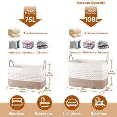 OiASKET XXL basket filled with blankets and pillows demonstrating versatile storage