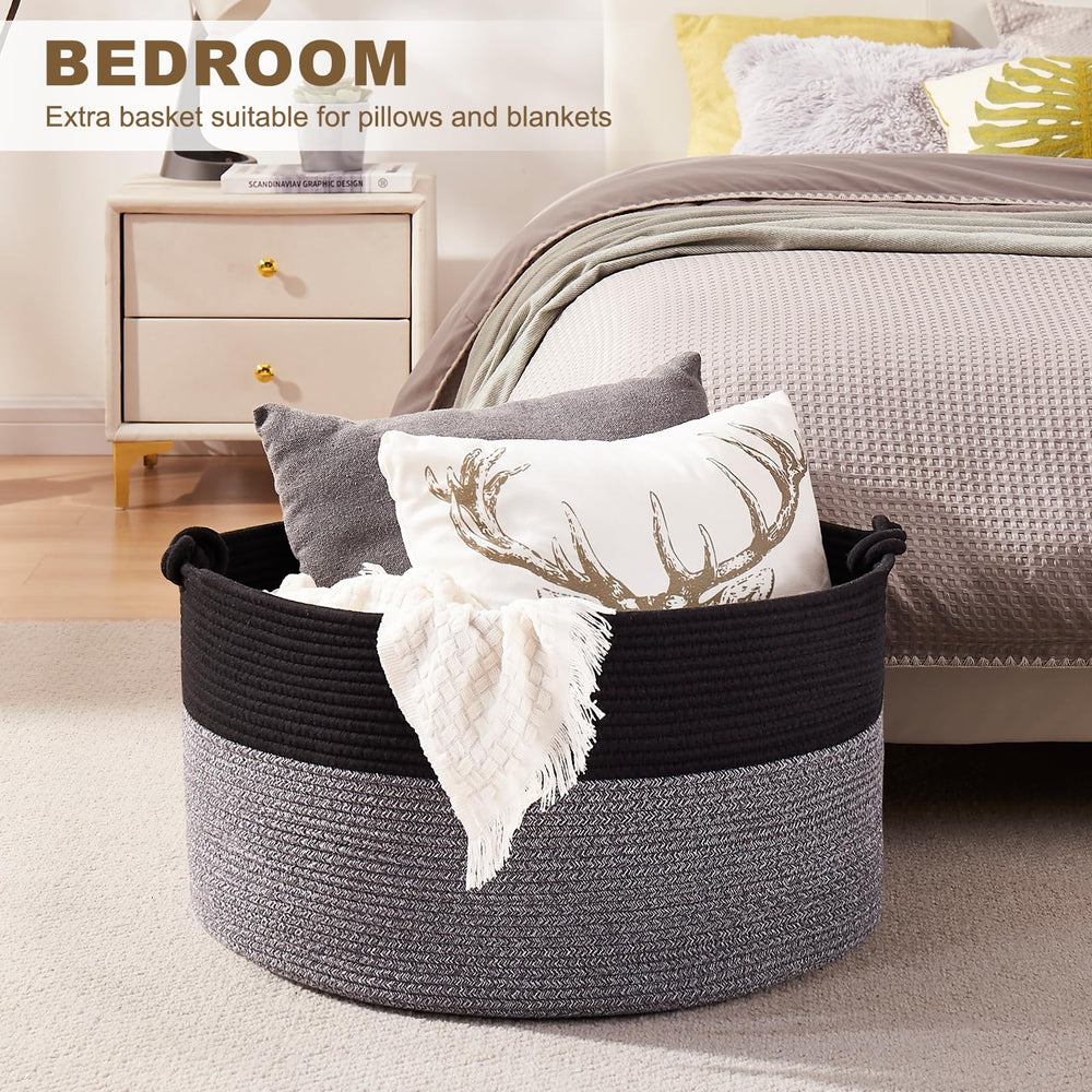OIASKET XXL nursery toys organized in basket for kid-friendly storage