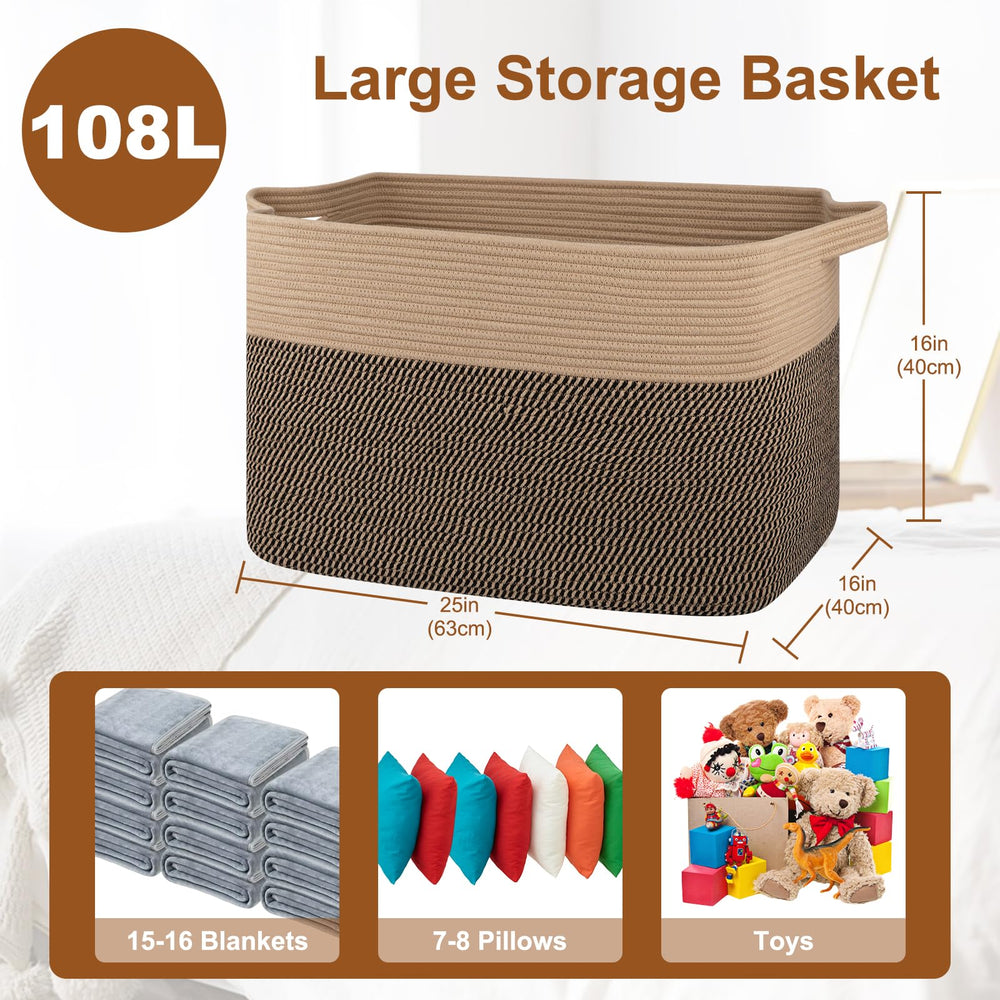 OIASKET XXXL basket cotton-rope-closeup highlights soft texture and durable construction.