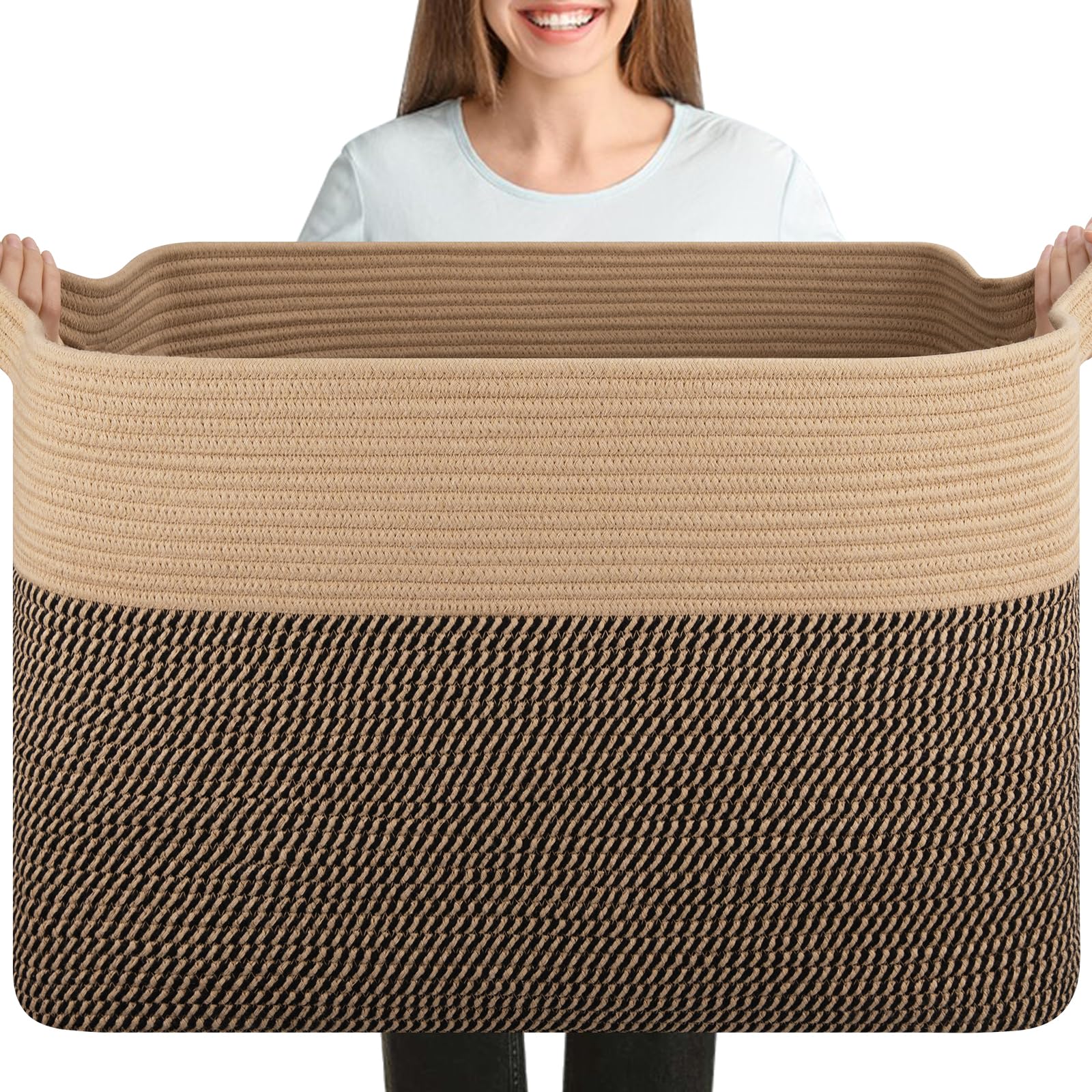 OIASKET XXXL basket folded-rectangle shows compact storage for small spaces and easy organization.