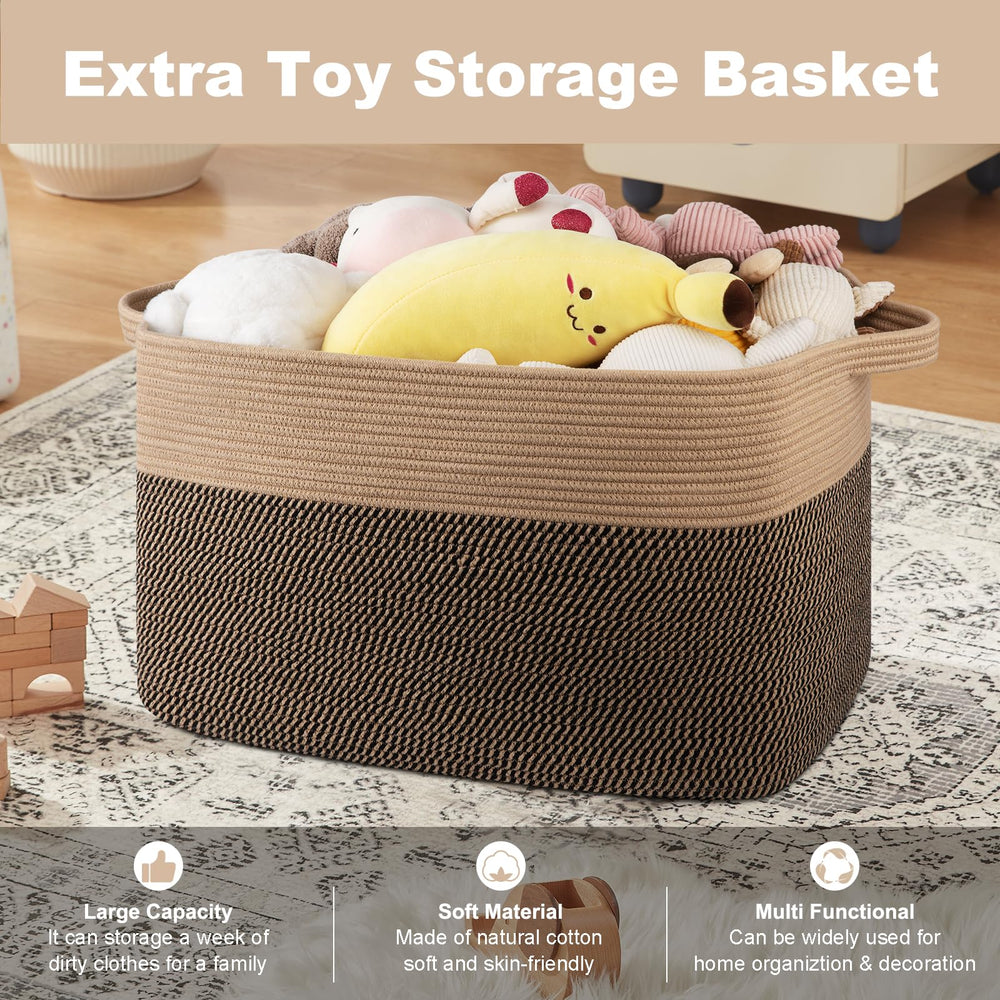 OIASKET XXXL basket sturdy-handles ensures easy transport between rooms.