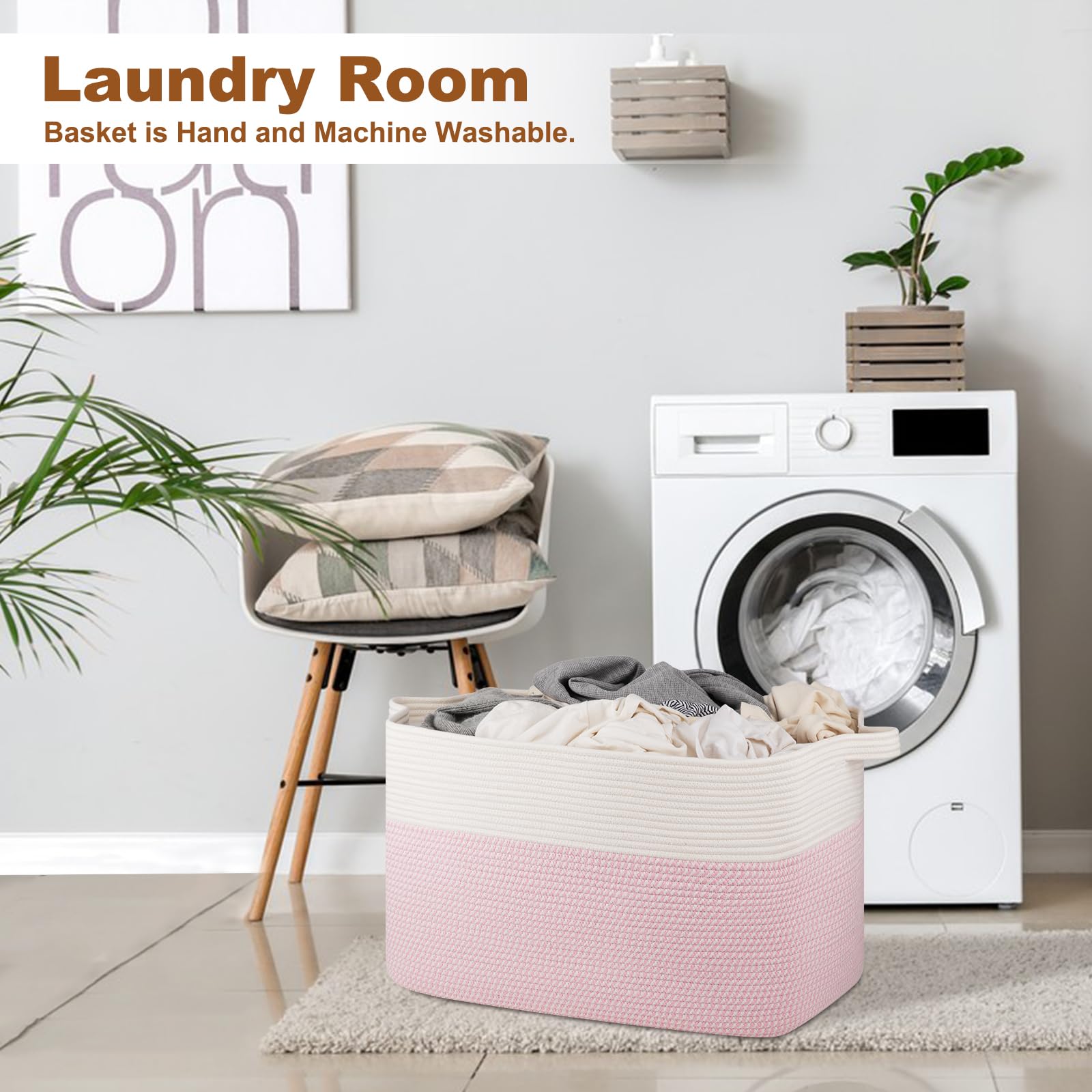 OIASKET XXXL blanket basket in use for blankets and towels in a cozy living space.