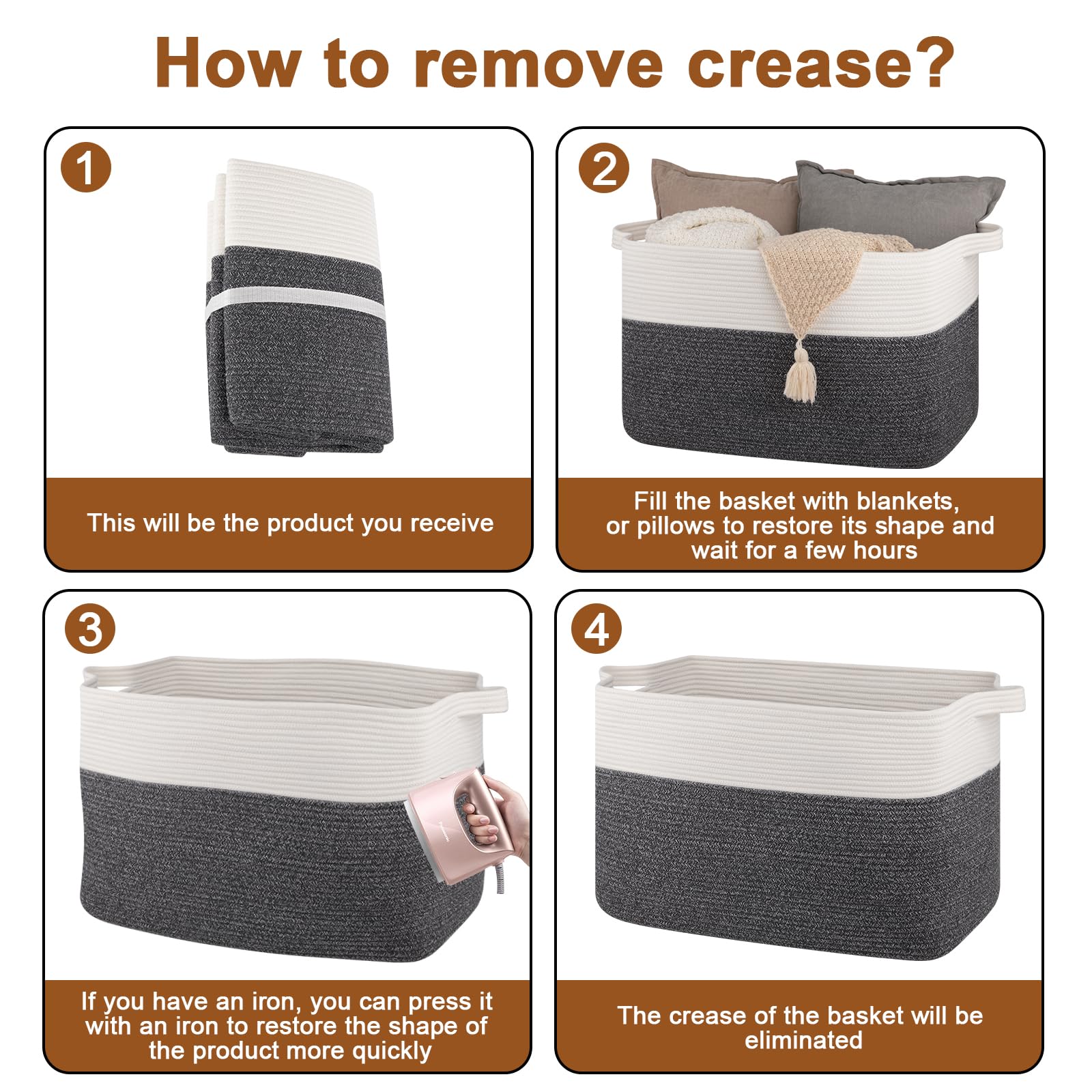 OIASKET XXXL easy-care basket is machine-washable for long-term use.