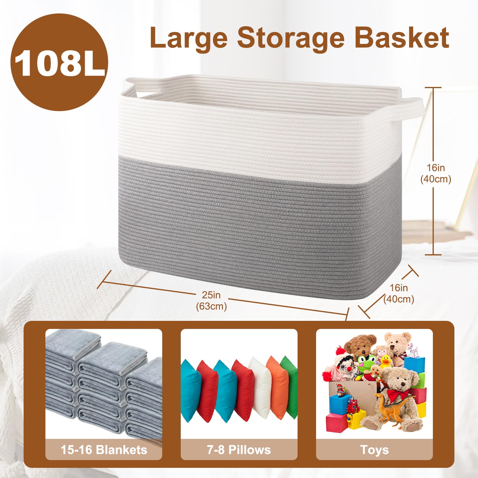 OIASKET XXXL basket in nursery used for toy and clothing storage
