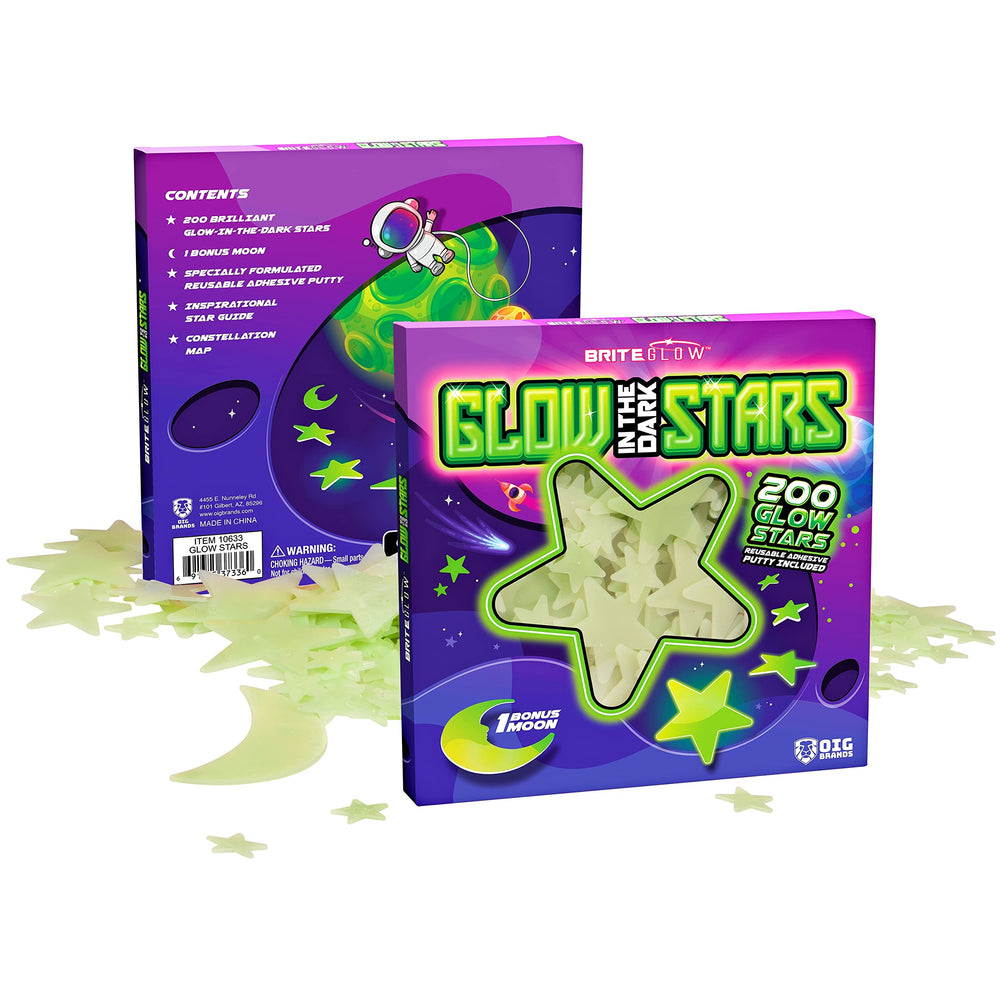 OIG Brands green glow moon adds a celestial centerpiece in a kid's room.