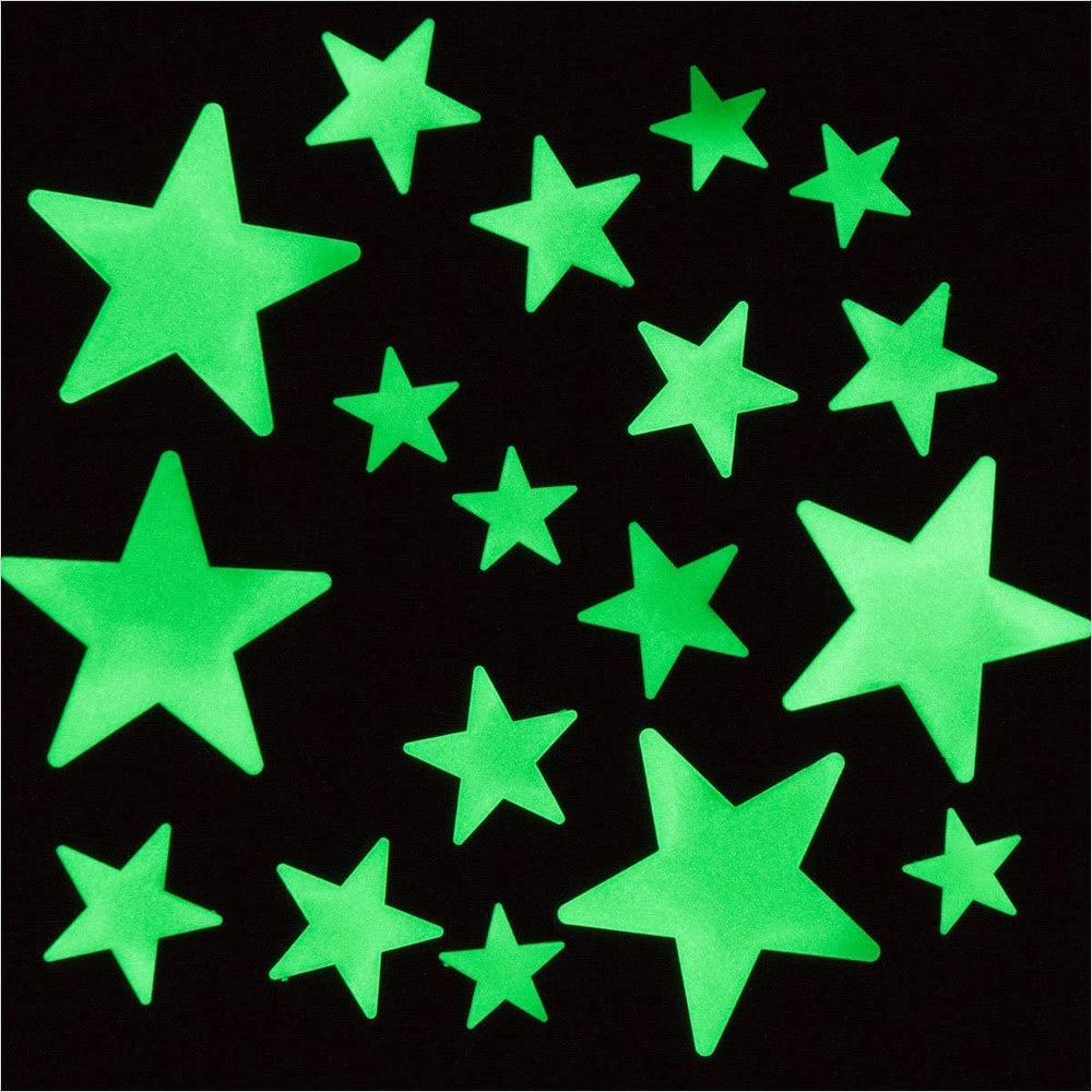OIG Brands glow stars are easy to apply and remove for flexible decorating.