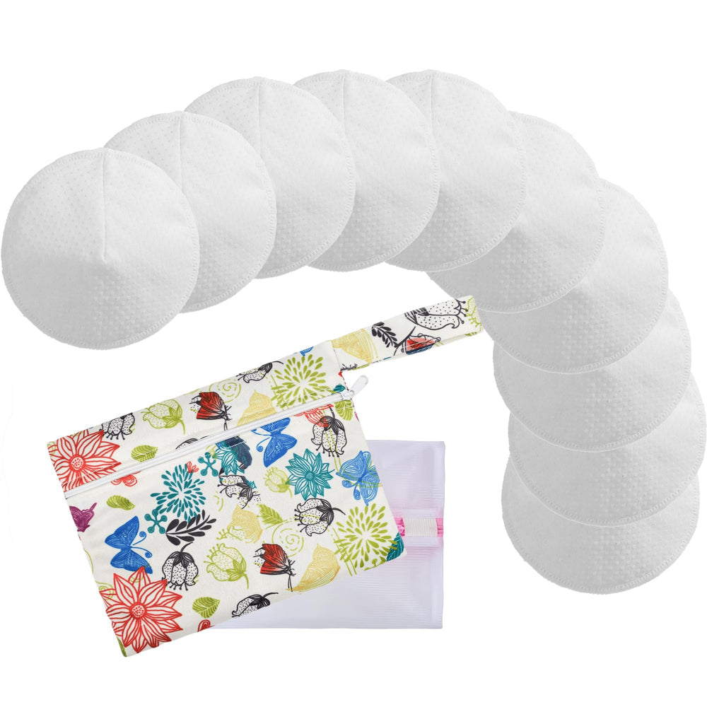Oiikain nursing pads 10-pack showcased for on-the-go comfort and discreet changes.