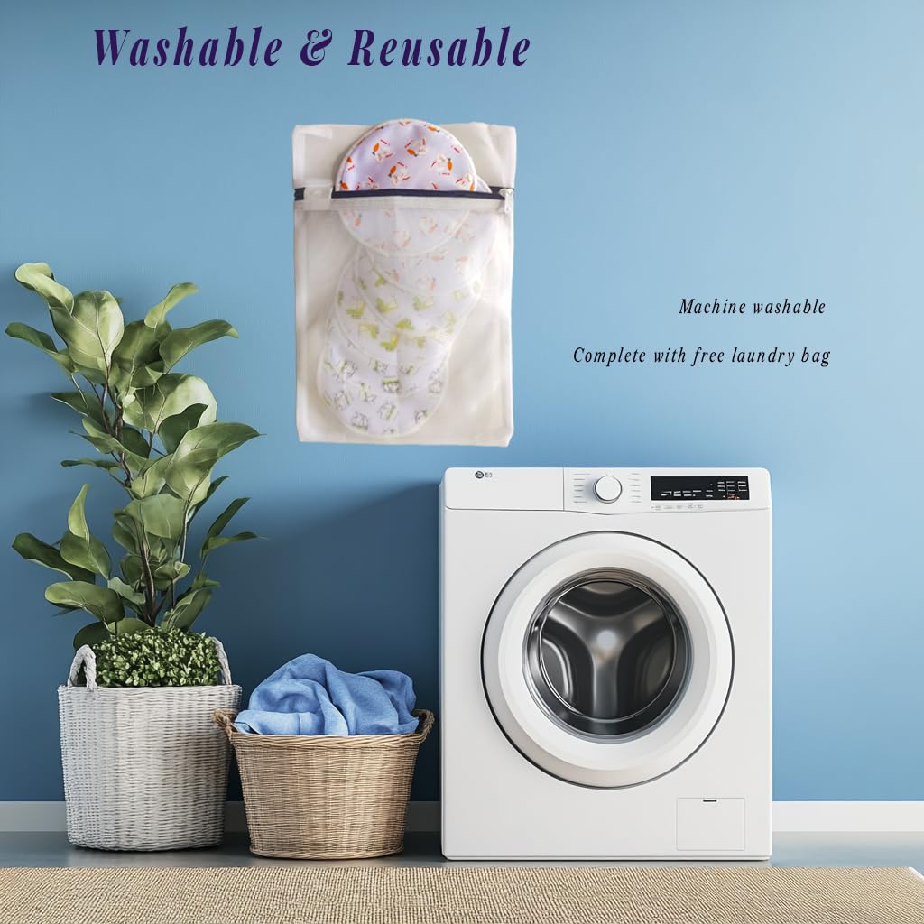Oiikain wash bag included promotes hygienic laundering and avoids lost pads.