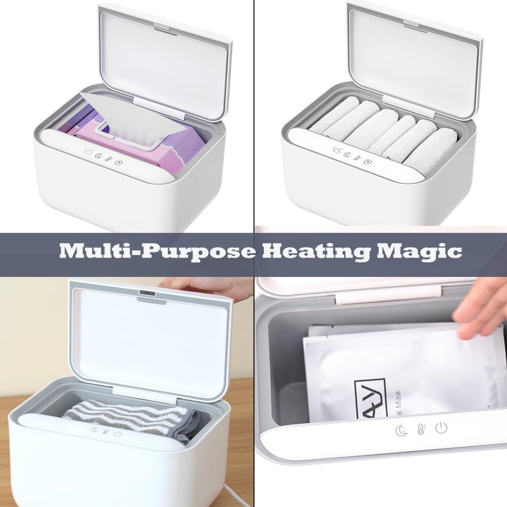 OIIKQDML baby-wipe-warmer-night-light-on provides gentle illumination for midnight changes.