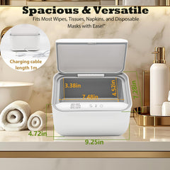 OIIKQDML wipe warmer front LED display shows precise warmth for baby's comfort.