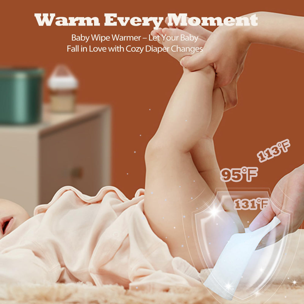 OIIKQDML wipe warmer night-light provides soft glow during late-night diaper changes.