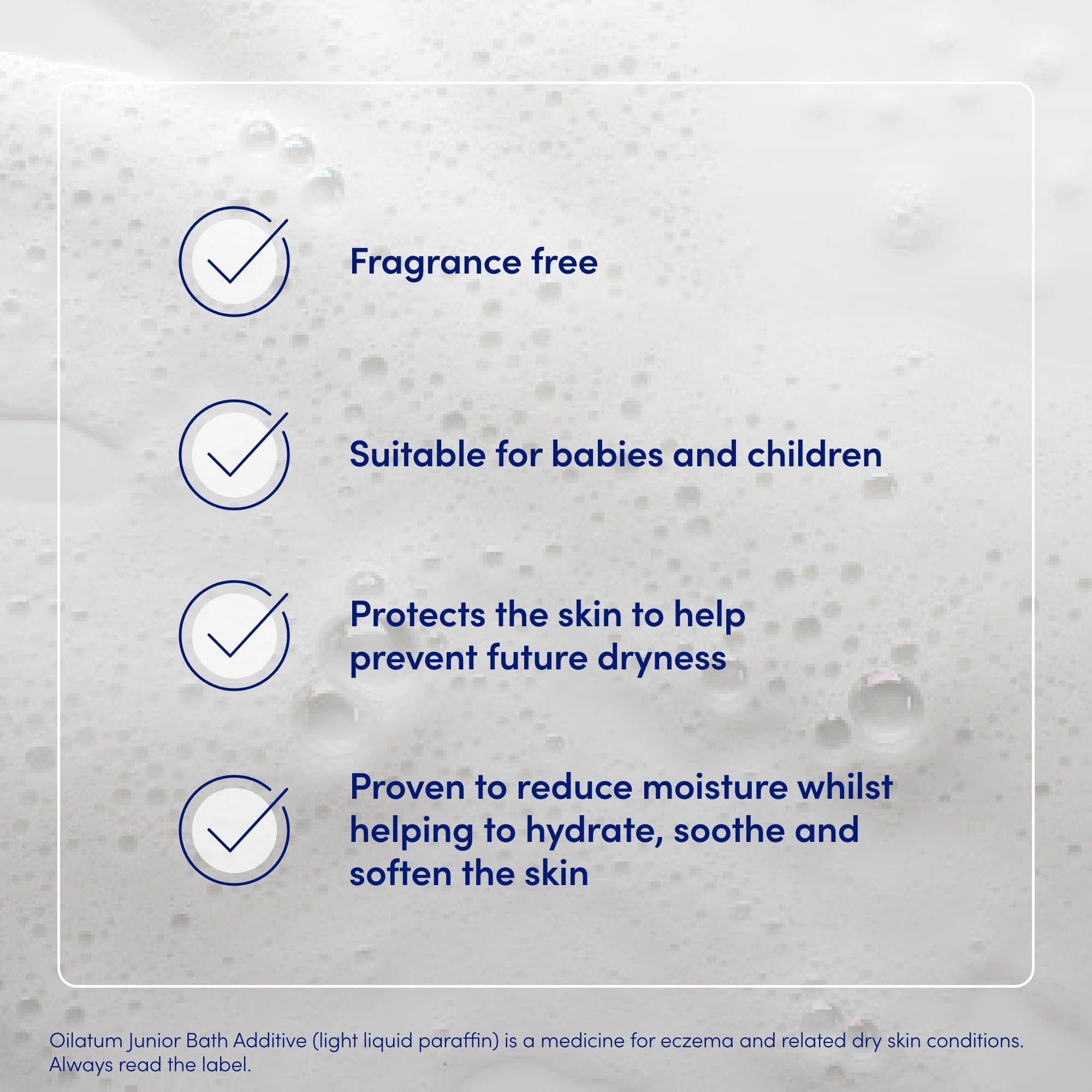Oilatum Junior Bath Formula 300ml bottle being poured for gentle cleansing.