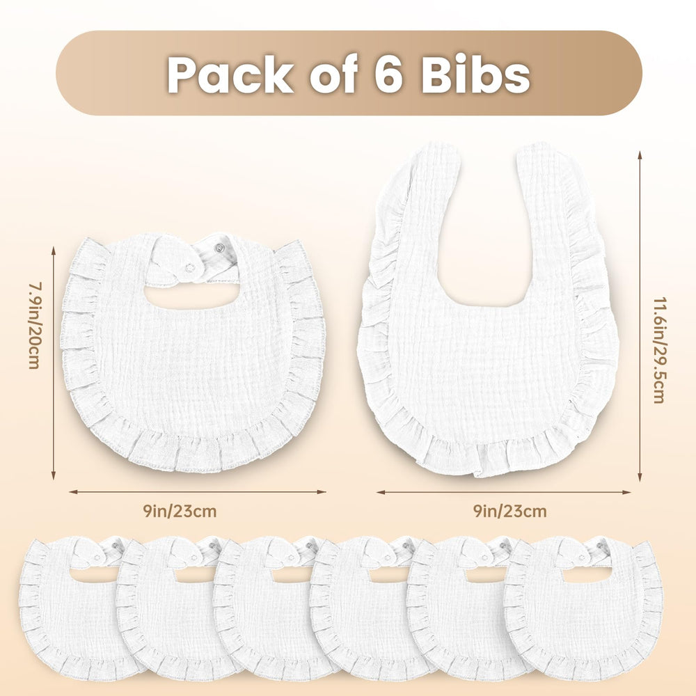 Oiomniv muslin bibs care-wash guidance graphic indicates easy machine wash.