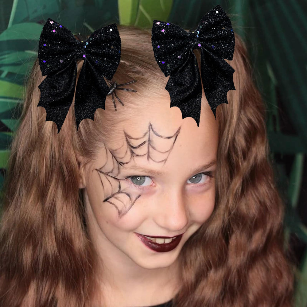OIUUBBII glitter bat clip adds festive sparkle to hairstyles