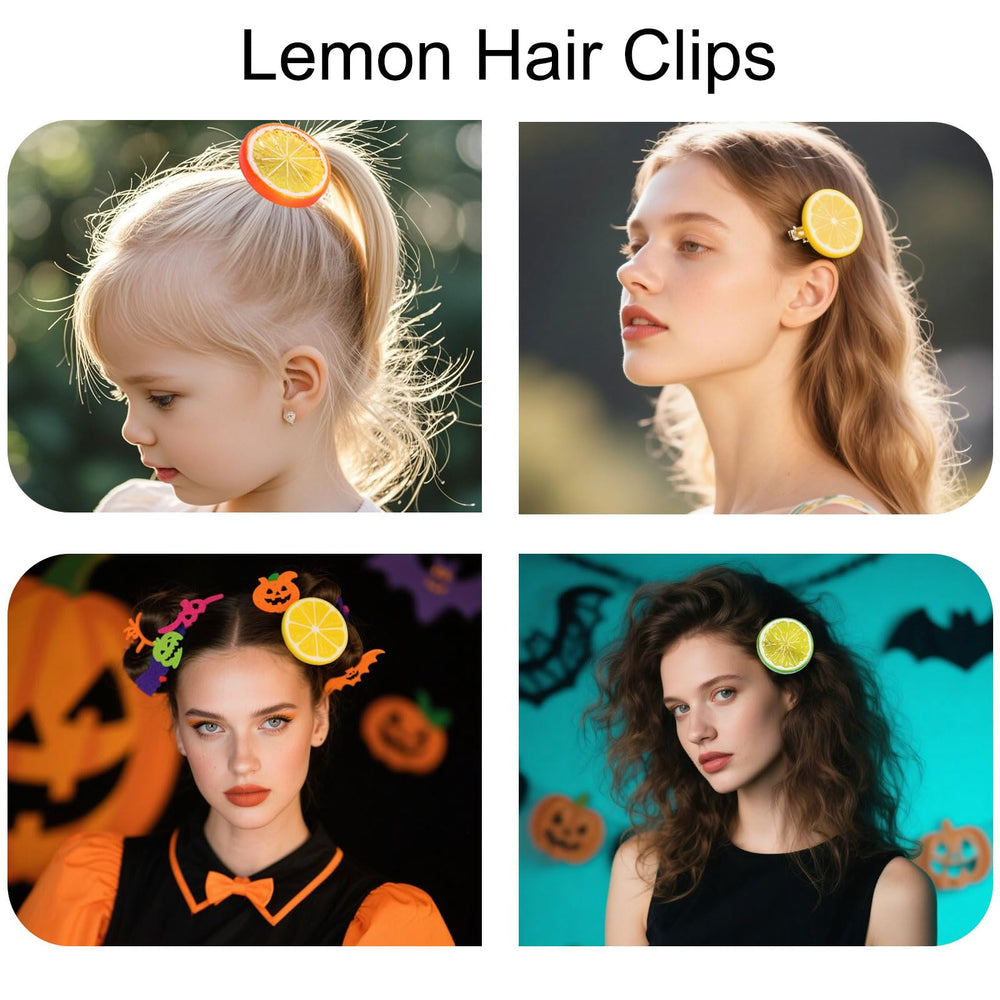 OIUUBBII Lemon Girls Bow Clip pack-3 display showing mix-and-match value