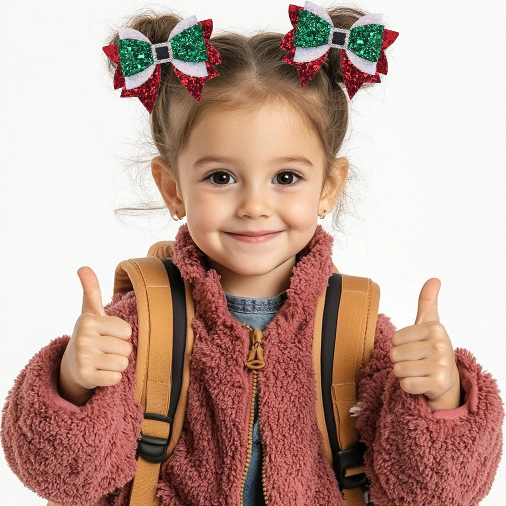 OIUUBBII clip on women shows versatile holiday accessory.