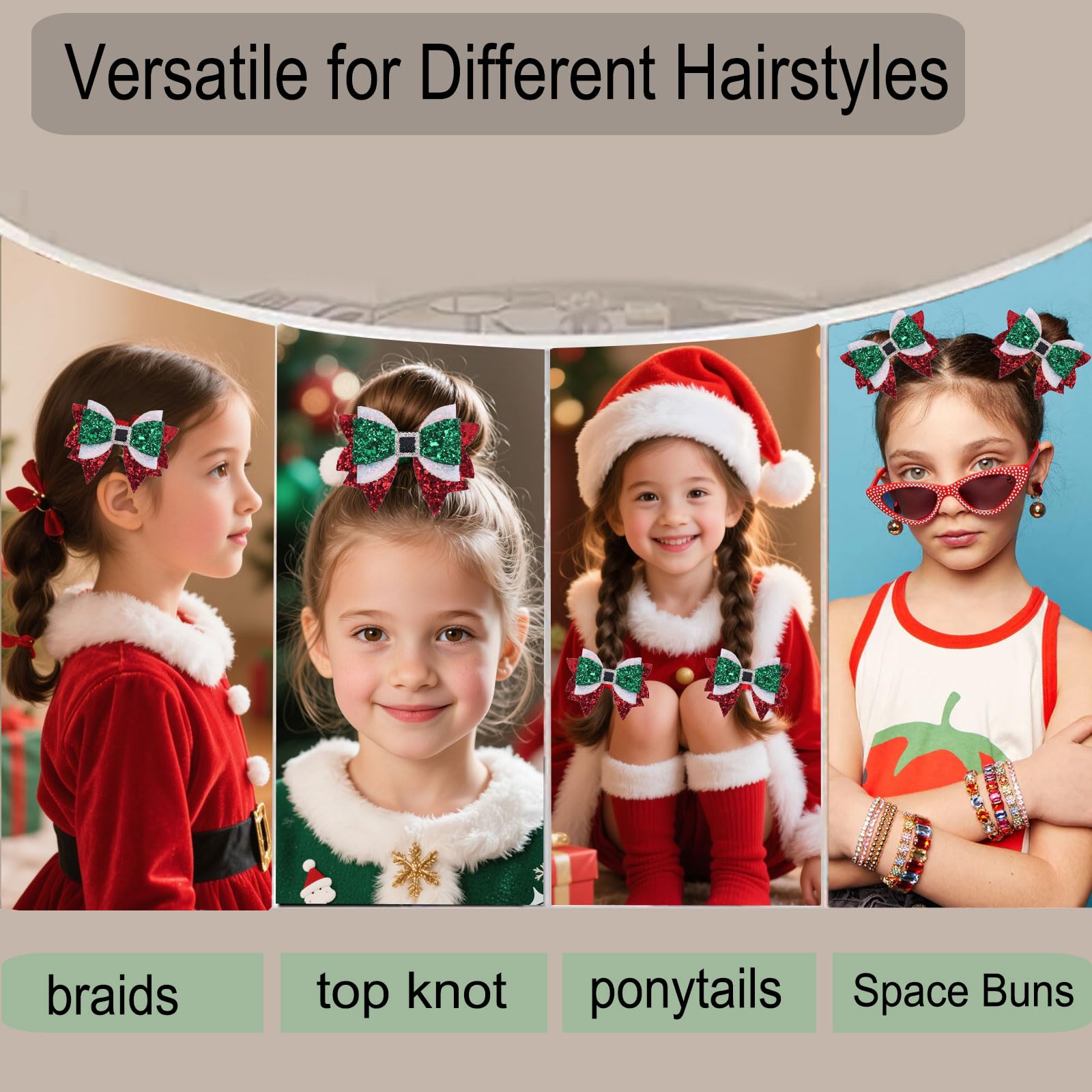 OIUUBBBII clip worn in ponytail for easy styling.