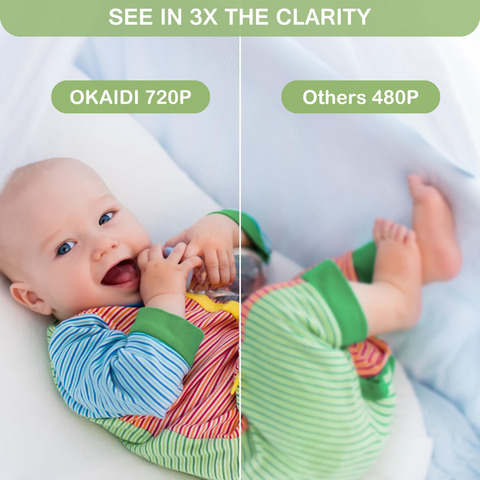 OKAIDI two-way talk aids reassuring, real-time baby communication.