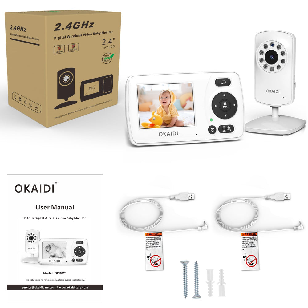OKAIDI video baby monitor no wifi design allows offline operation with secure signal.