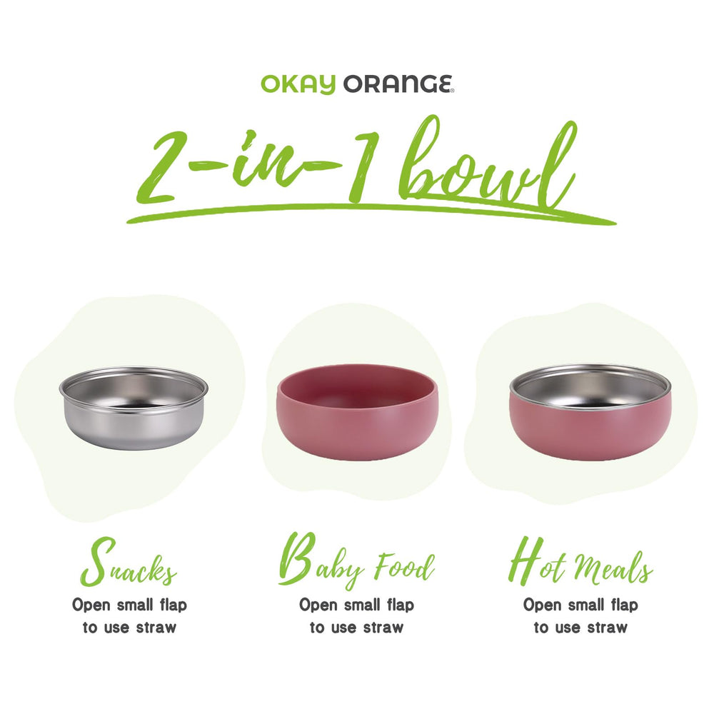 OKAY ORANGE heat-insulation bowls keep soups warm safely