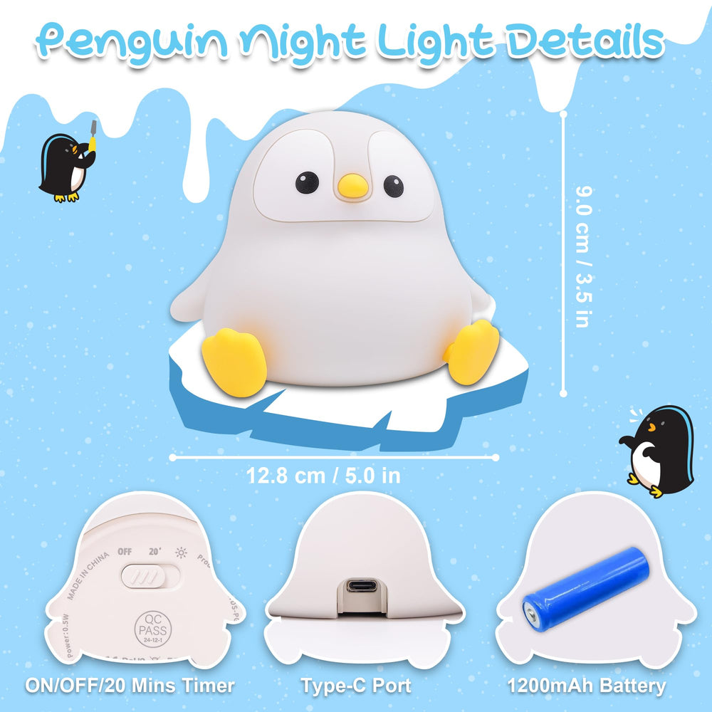 Okayera Penguin Night Light gift-ready packaging.