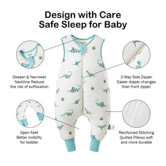 Okayinn BubblePanda sleep sack 1.0 tog demonstrates lightweight warmth for year-round use.