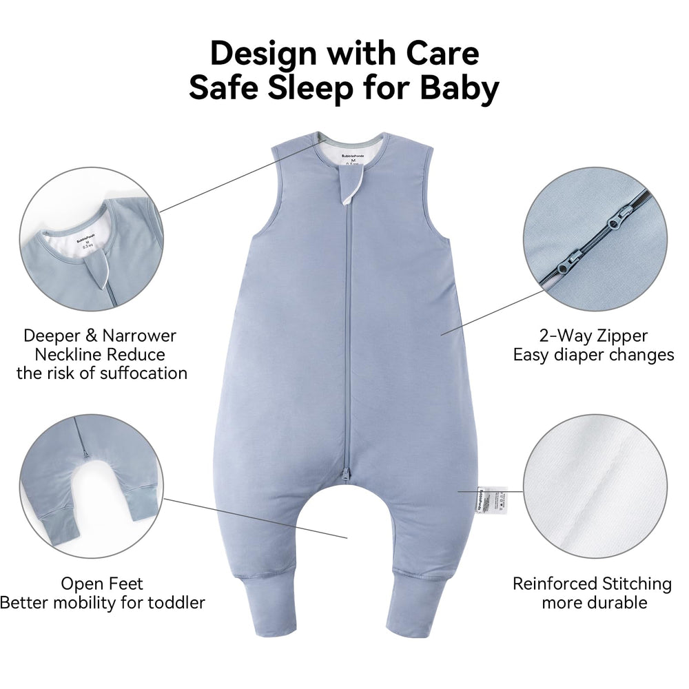 Okayinn BubblePanda 2-way zipper for easy midnight diaper changes.