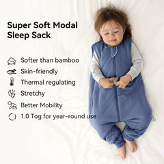 Okayinn BubblePanda zipper feature closeup showcases easy midnight diaper changes with 2-way zip.