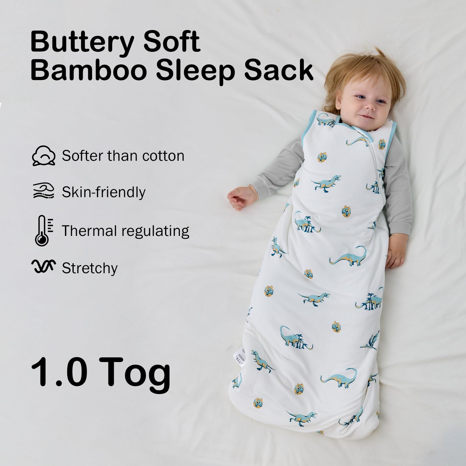 BubblePanda rayon-bamboo-97-spandex close-up shows breathable stretch for restful nights.
