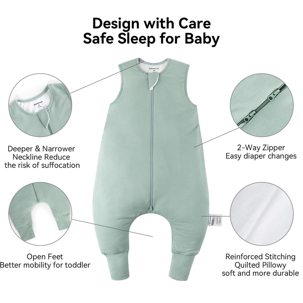 Okayinn BubblePanda sleep sack soft bamboo fabric for gentle skin touch.