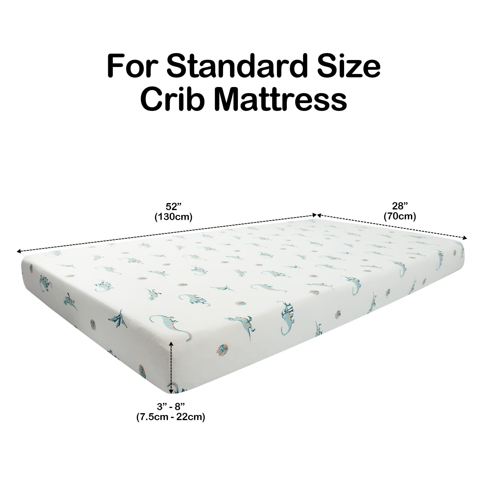 Okayinn BubblePanda dinosaur sheet care-wash emphasizes durable, machine-washable design