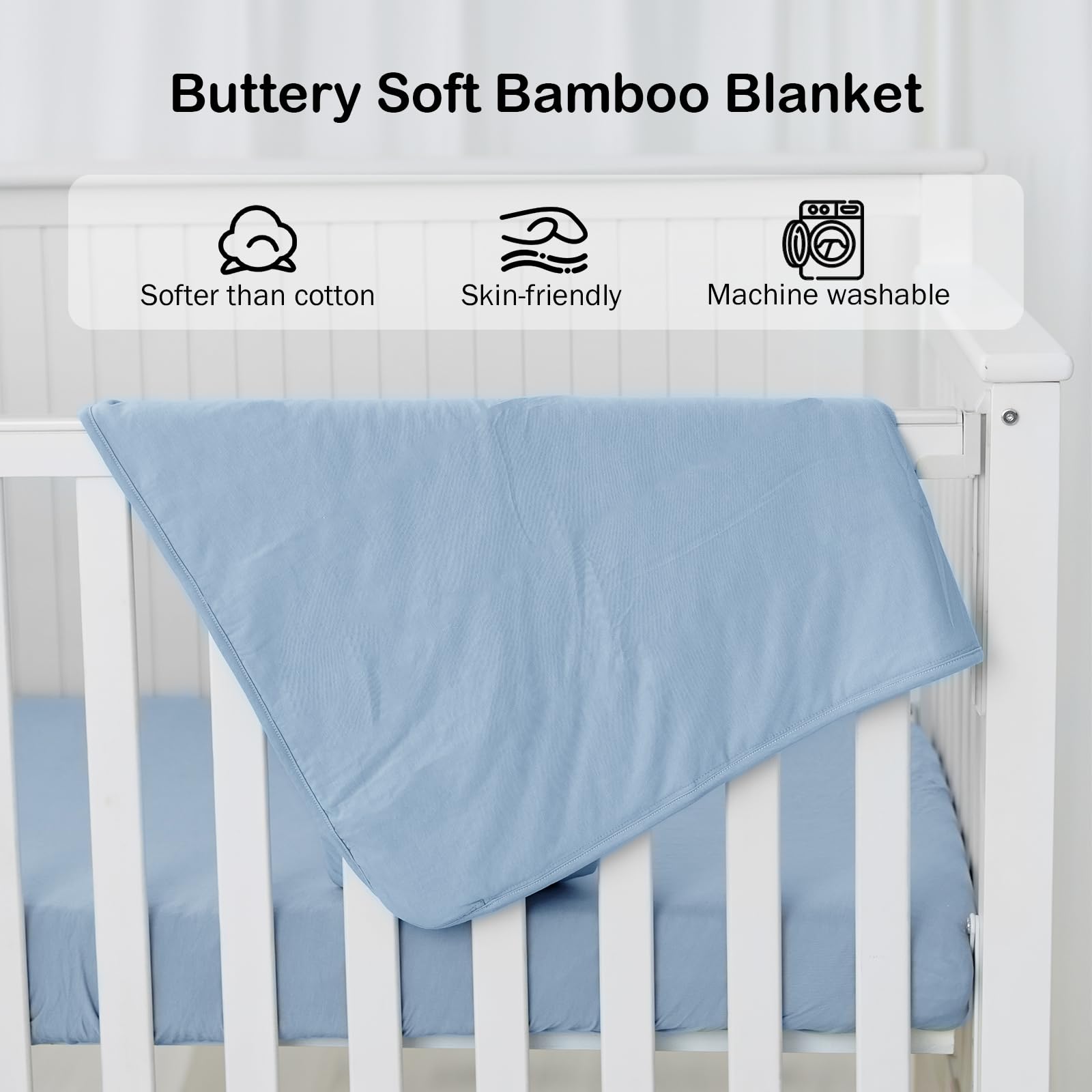 Okayinn BubblePanda rayon blanket nursery scene demonstrates versatile comfort for crib or stroller.