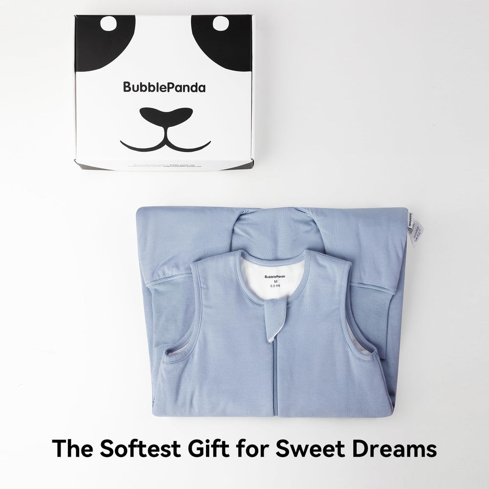 Okayinn BubblePanda safe neckline and zipper guard protect baby during sleep.