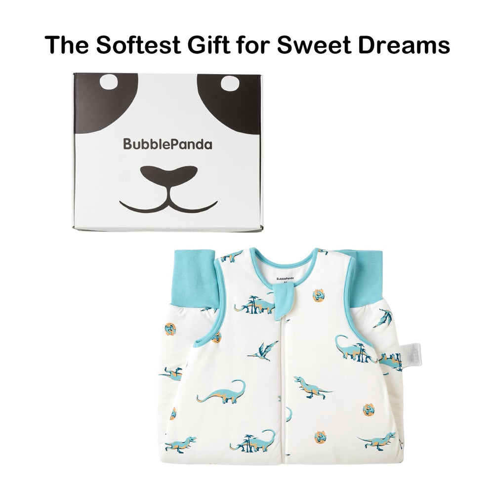 Okayinn BubblePanda sleep sack 2way-zip demonstrates easy diaper changes at night.