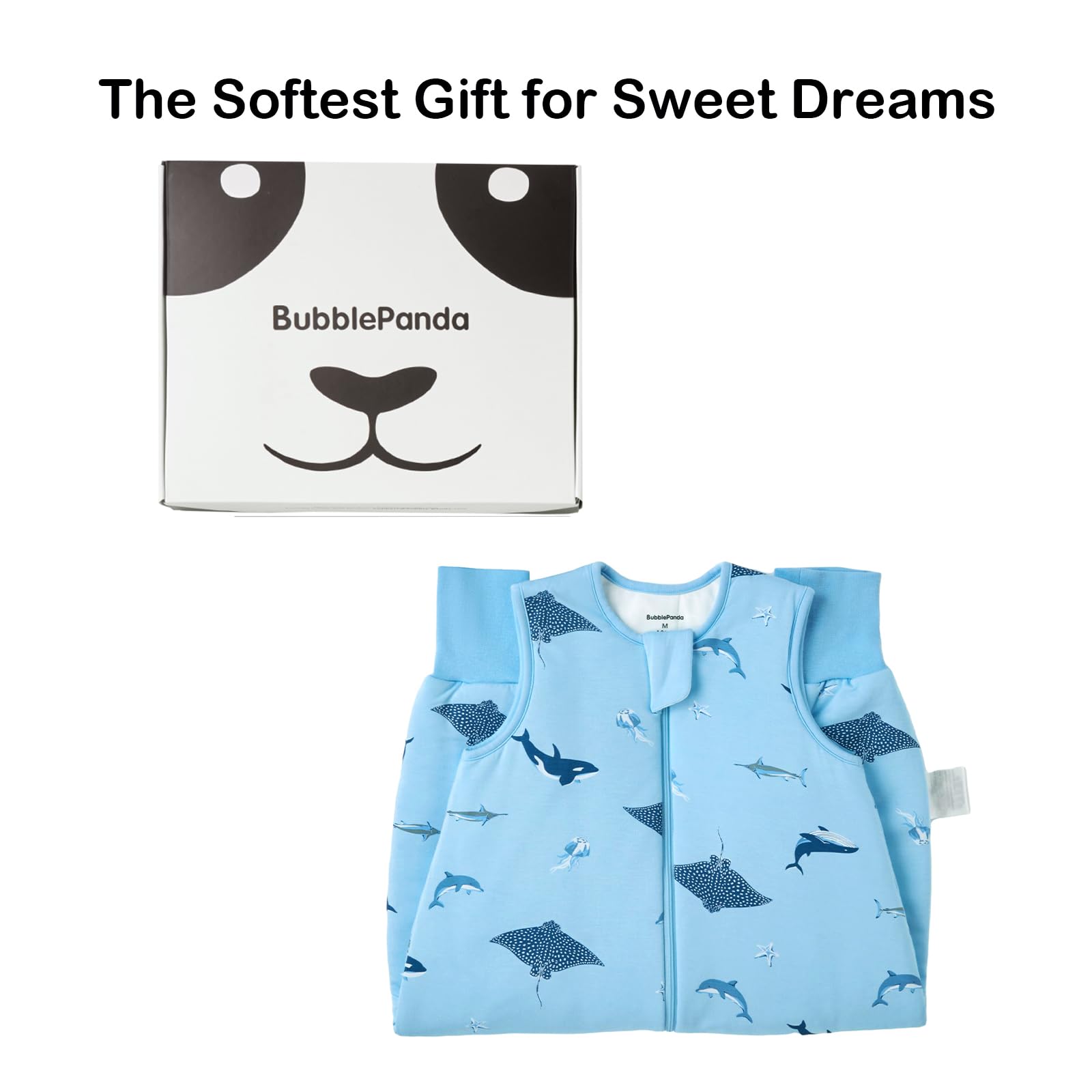 Okayinn BubblePanda 2-way zipper detail enables easy night diaper changes