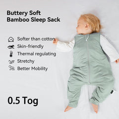 Okayinn BubblePanda sleep sack feet design enables movement while keeping toes warm.