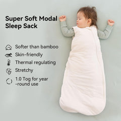 Okayinn BubblePanda sleep sack neckline-safety design protects baby's face and reduces loose fabric.
