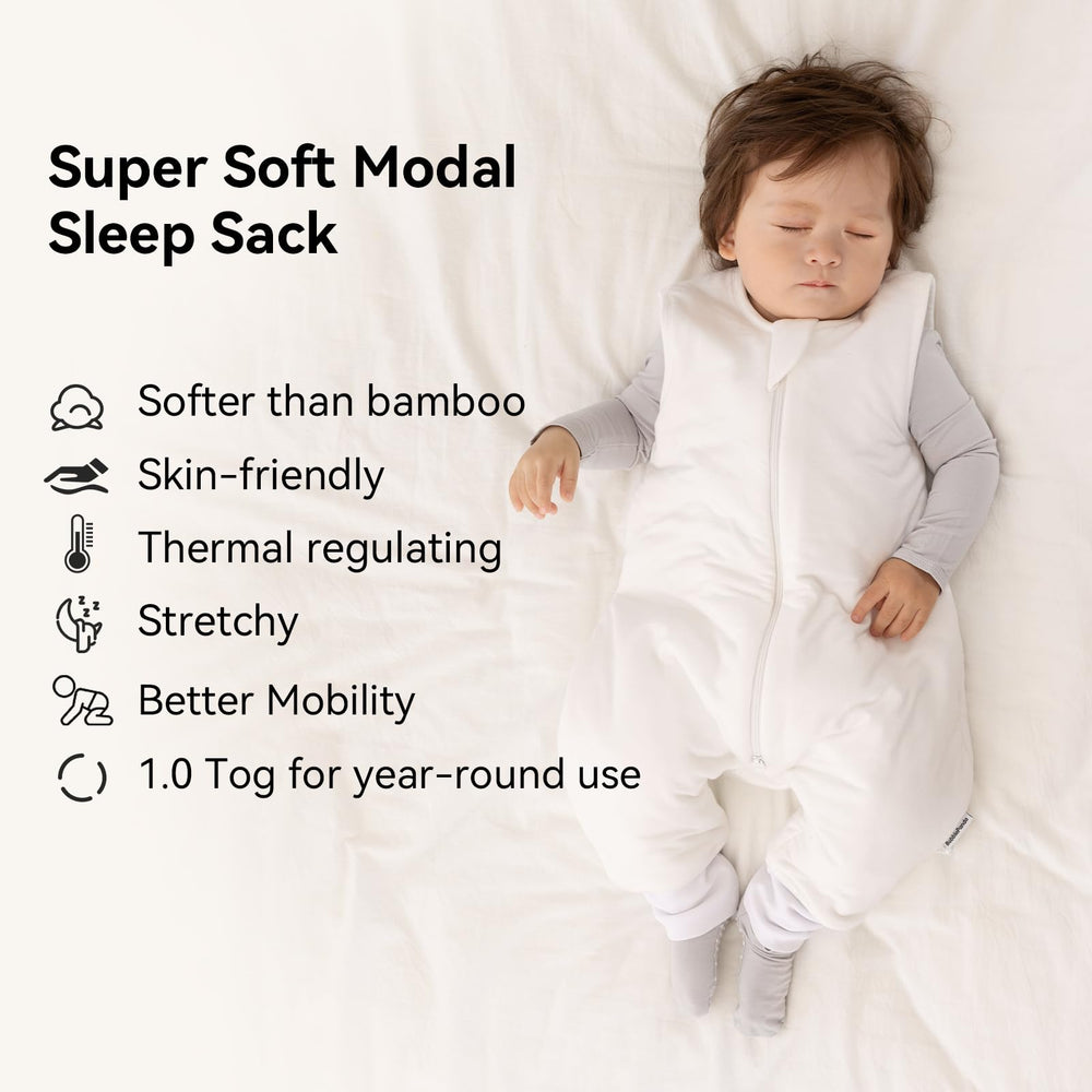 Okayinn BubblePanda sleep sack neckline safety detail highlights snug, safe design.