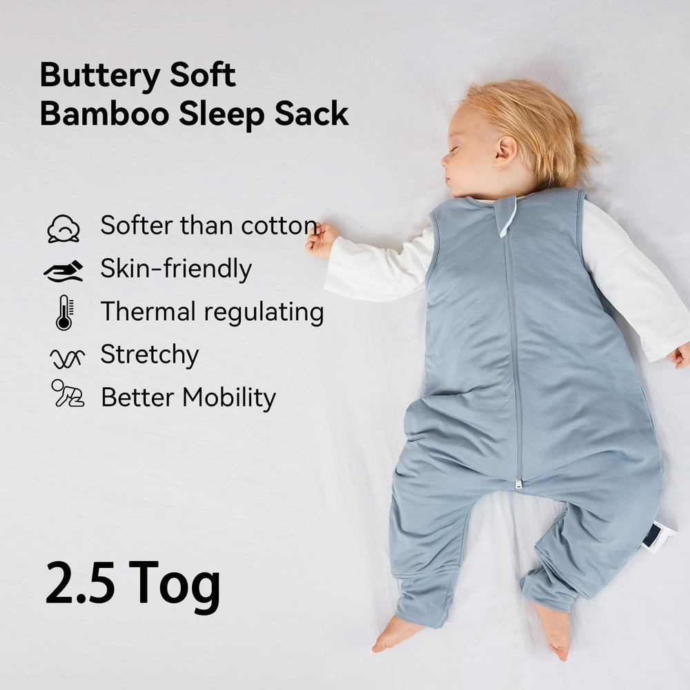 Okayinn BubblePanda sleep sack shows safety neckline design reducing loose fabric near the neck.