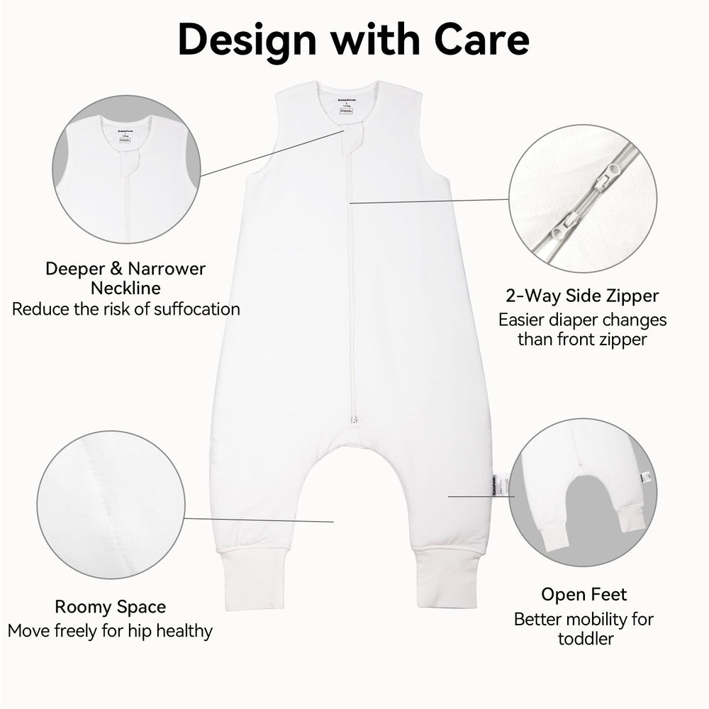 Okayinn BubblePanda sleep sack reinforced stitching shows durability and easy care.