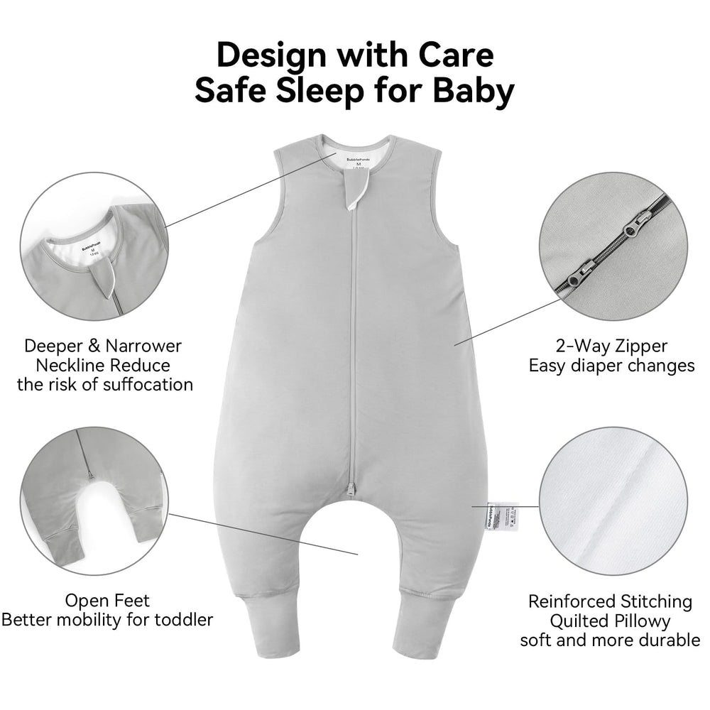 Okayinn BubblePanda sleep sack zipper focus enables easy midnight diaper changes.