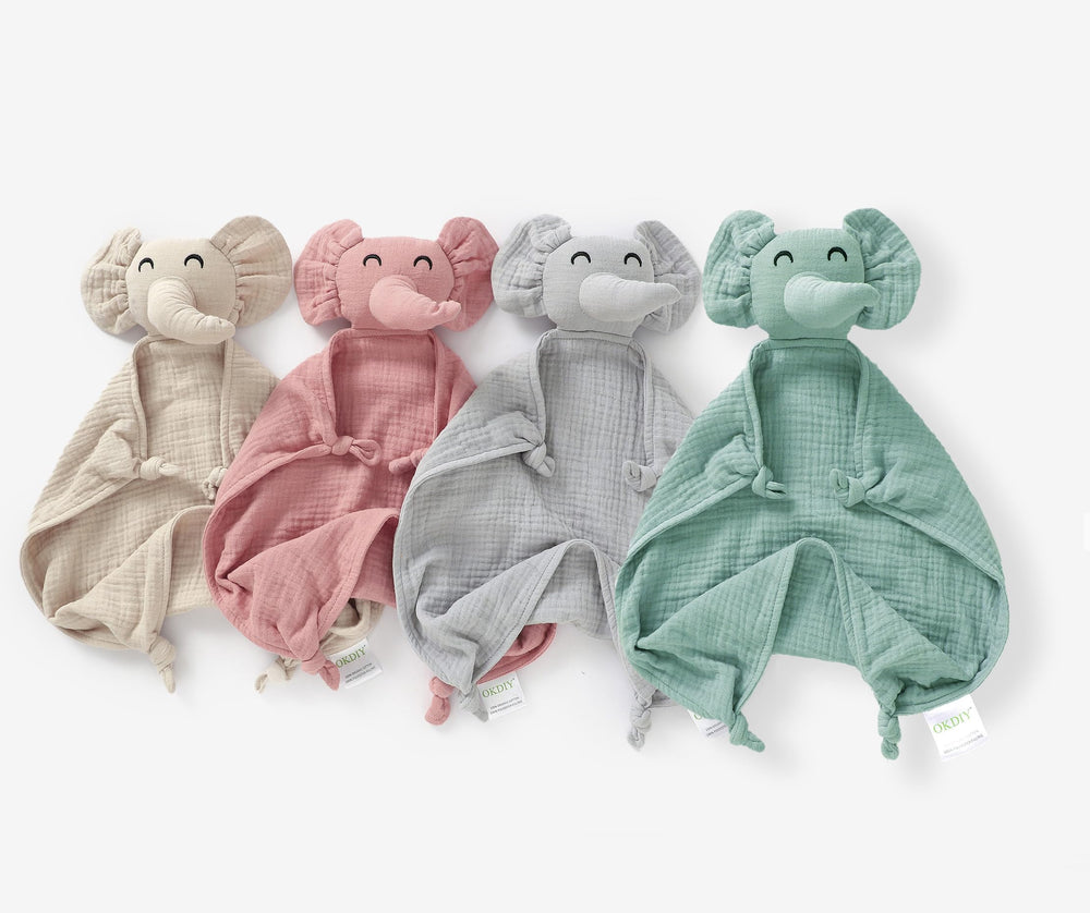 okdiy elephant lovey makes a thoughtful gender-neutral baby gift.