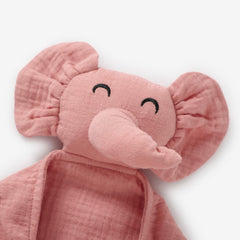 okdiy elephant lovey close-up shows plush texture ideal for cuddling.