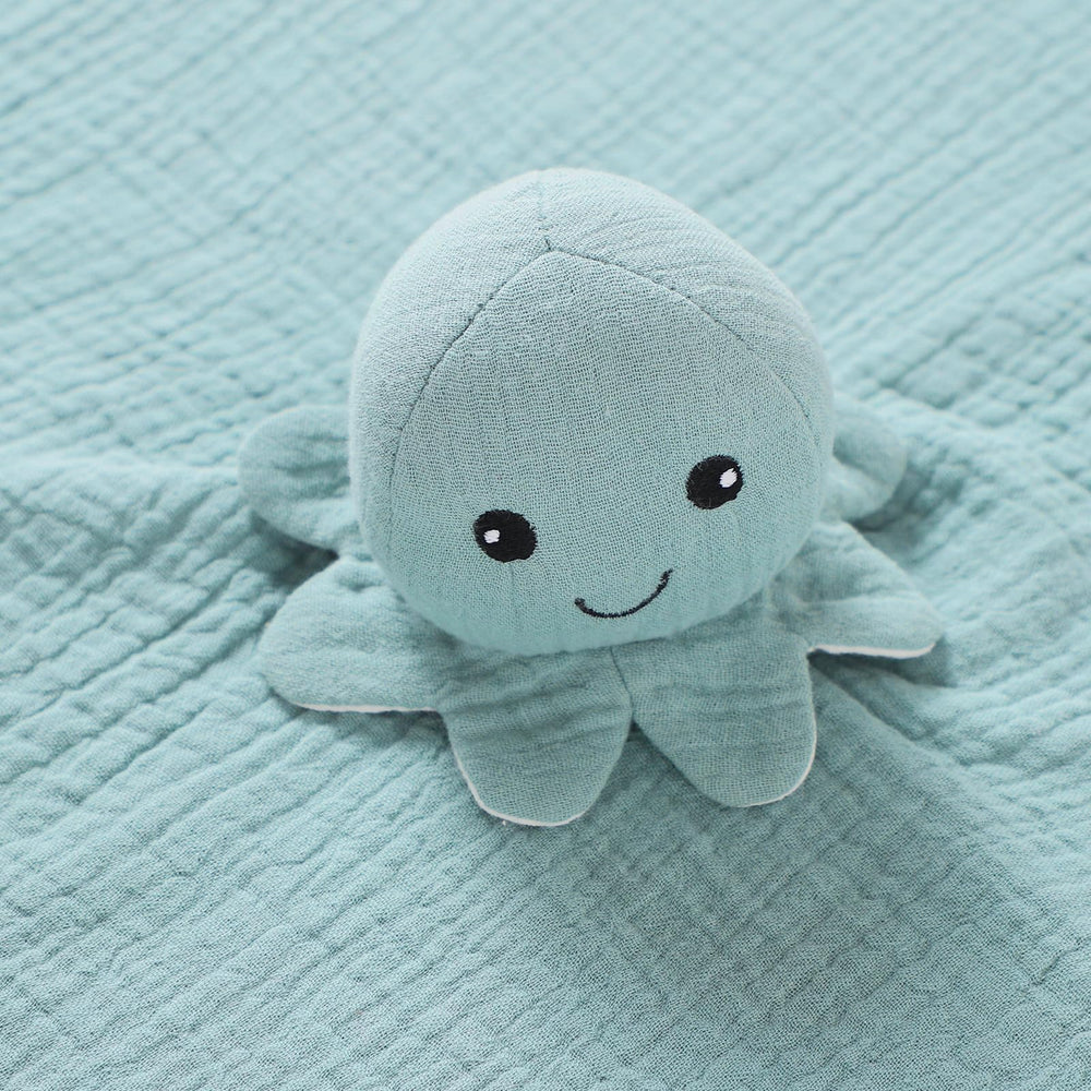 okdiy Organic Cotton Muslin Lovey pacifier knot attachment for easy item tethering