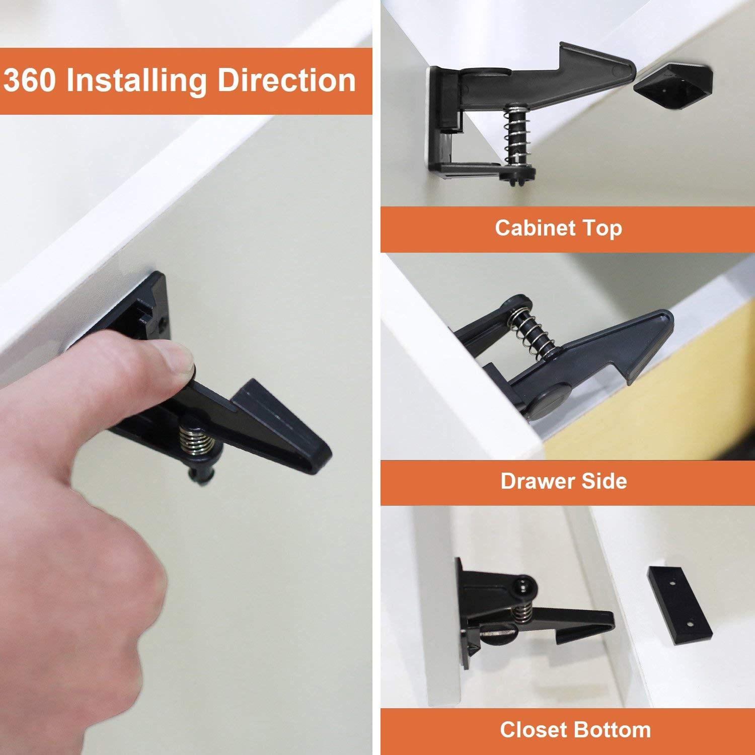 OKEFAn dual-hole buckle design with 1.62-inch reach fits many cabinets.